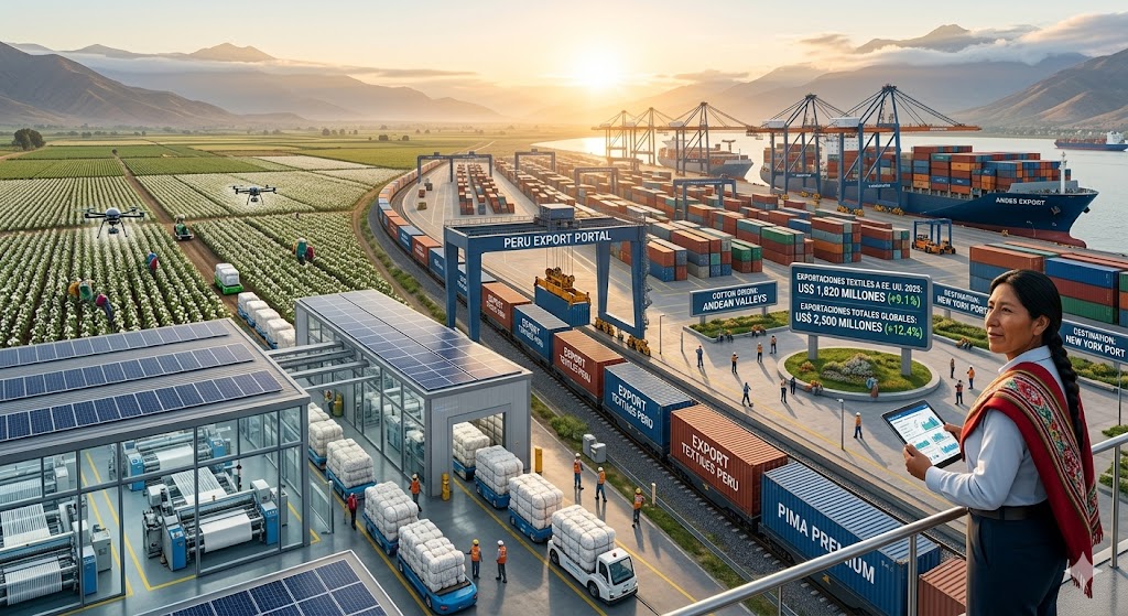 Exportaciones textiles peruanas alcanzan cifras récord y consolidan a EE.UU. como principal destino en 2025